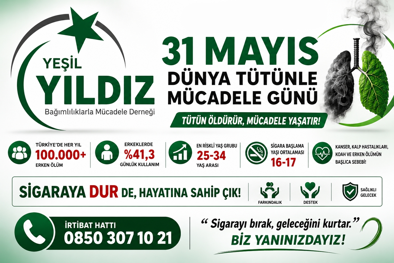 Yeşil Yıldız Derneği’nden sert uyarı: “Tütün endüstrisi halk sağlığına karşı savaş yürütüyor