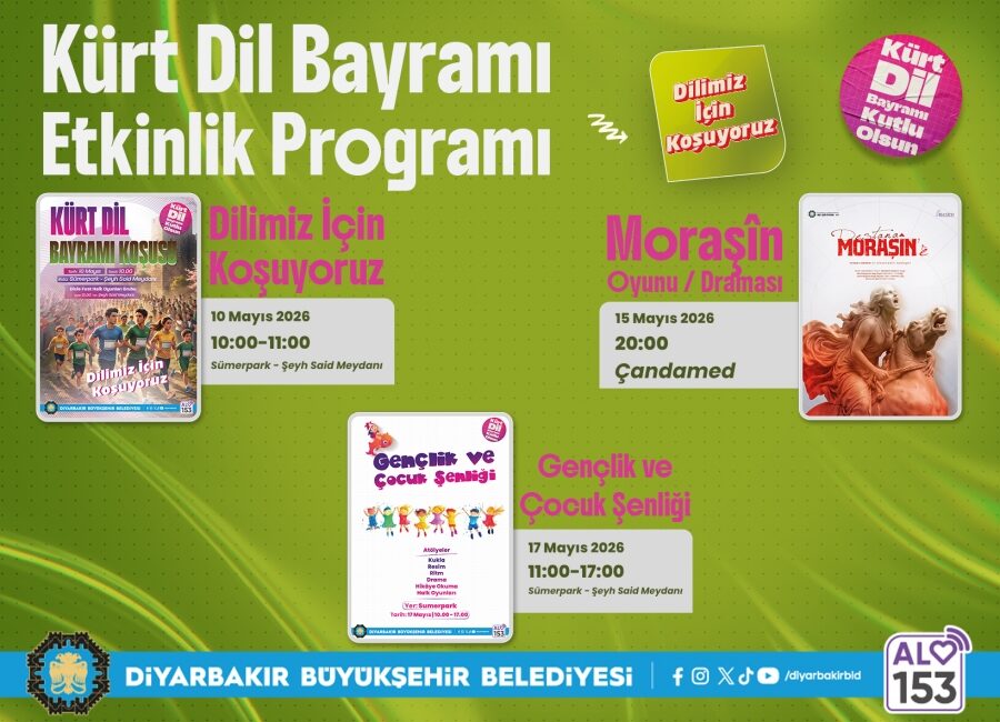 Diyarbakır Büyükşehir Belediyesi, 15 Mayıs Kürt Dil Bayramı kapsamında koşu,