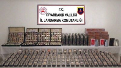 Diyarbakır'da yapılan operasyonlarda çok sayıda gümrük kaçağı ürün ele geçirilirken,