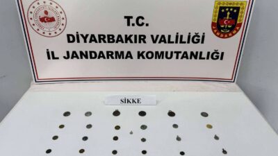 Diyarbakır’da jandarma ekiplerince Çınar ilçesinde düzenlenen tarihi eser kaçakçılığı operasyonunda
