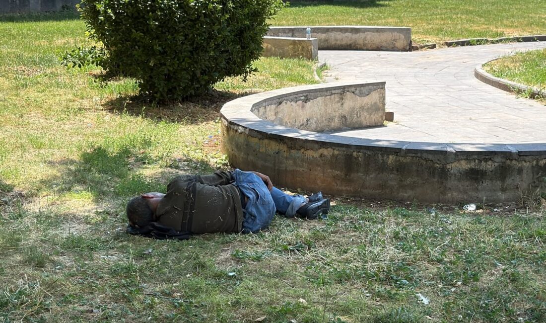 Diyarbakır'da termometreler 38 dereceyi gösterirken, serinlemek isteyen vatandaşlar gölgelik alanlara