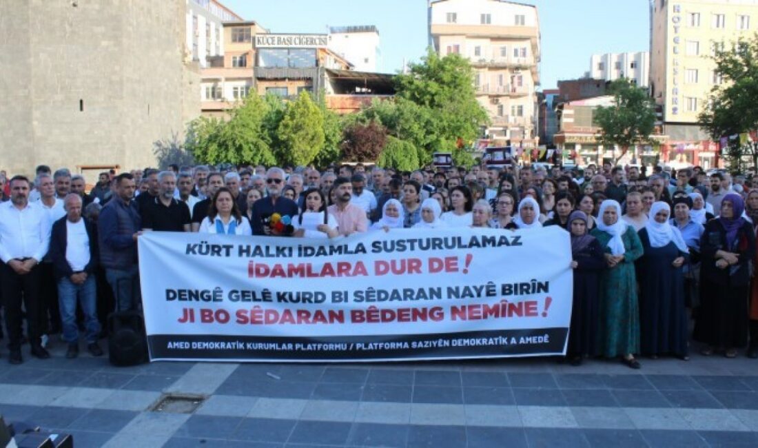 Diyarbakır’da Demokratik Kurumlar Platformu, İran’da gerçekleştirilen idamlar ve siyasi infazları