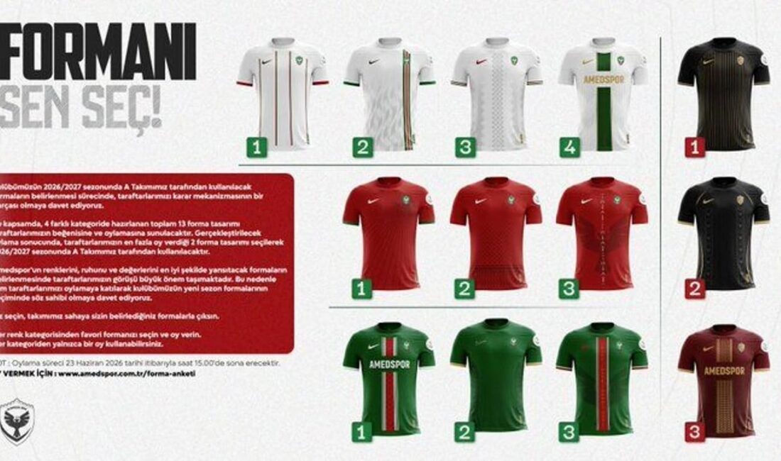 Amedspor sosyal medya hesabından yapılan açıklamada en çok oyu 3