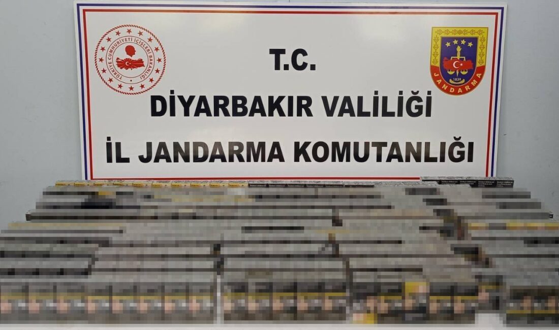 Diyarbakır’da jandarma ekiplerince düzenlene operasyonlarda 7 bin 494 paket kaçak