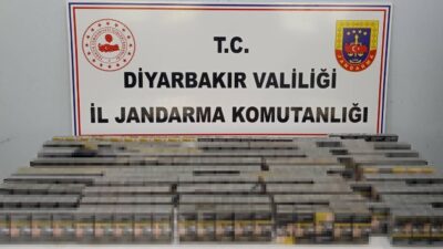Diyarbakır’da jandarma ekiplerince düzenlene operasyonlarda 7 bin 494 paket kaçak