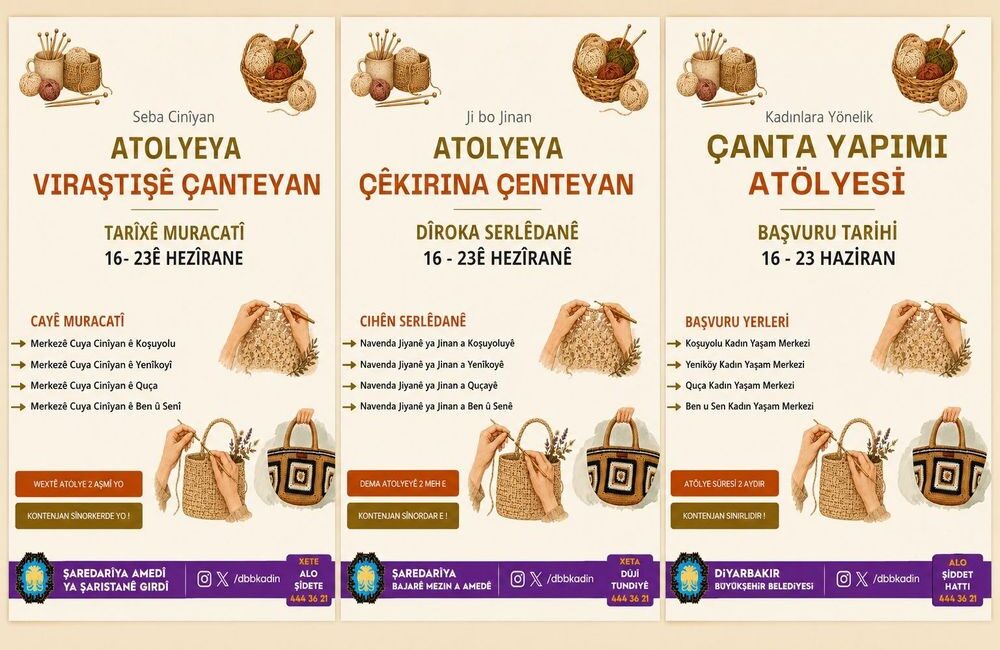 Diyarbakır Büyükşehir Belediyesi, kadınların mesleki becerilerini geliştirmek ve üretime katılımlarını