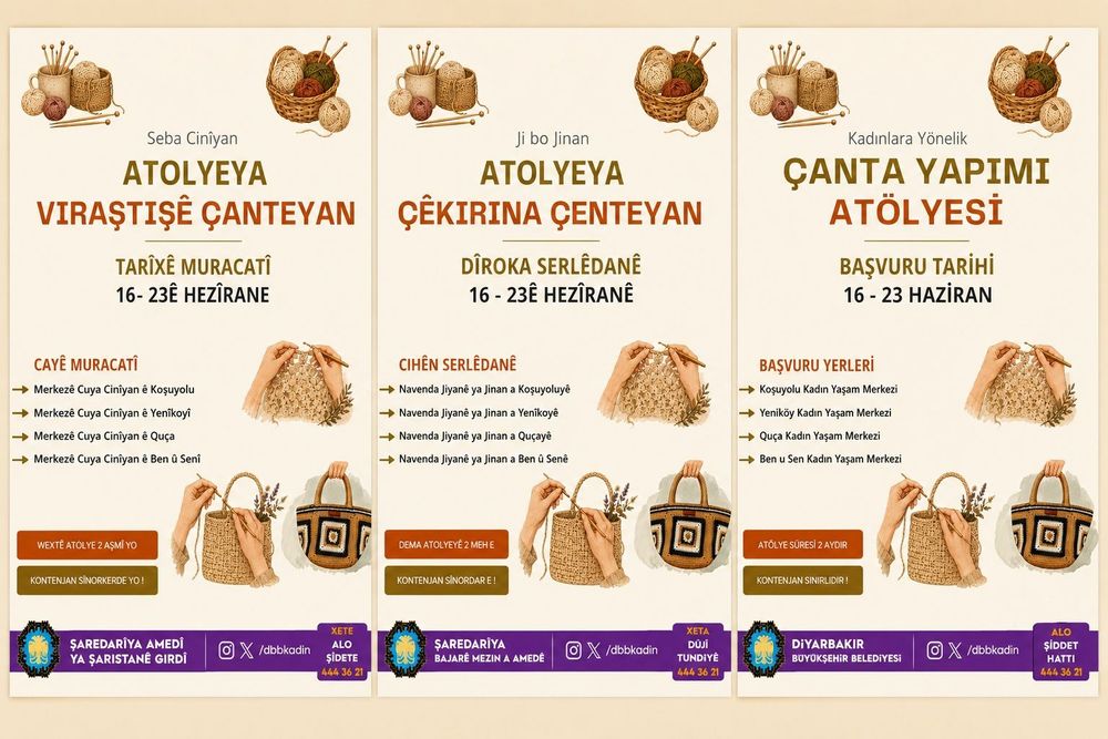 Diyarbakır Büyükşehir Belediyesi, kadınların mesleki becerilerini geliştirmek ve üretime katılımlarını