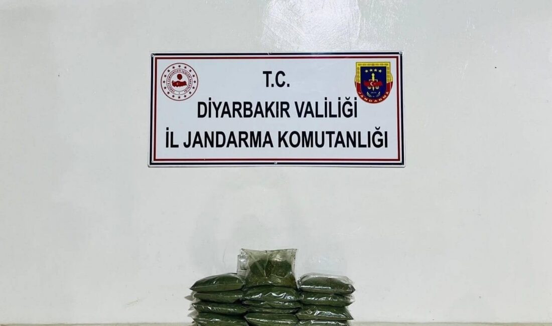 Diyarbakır’da jandarma ekiplerince düzenlenen operasyonlarda 21 kilo esrar ve 20
