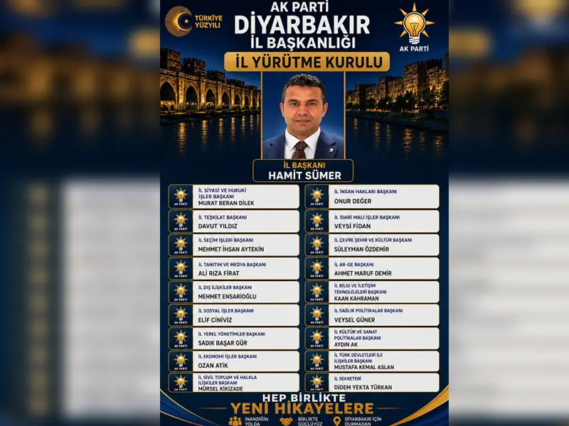 AK Parti Diyarbakır'da yönetim ve yürütme kurulu açıklandı