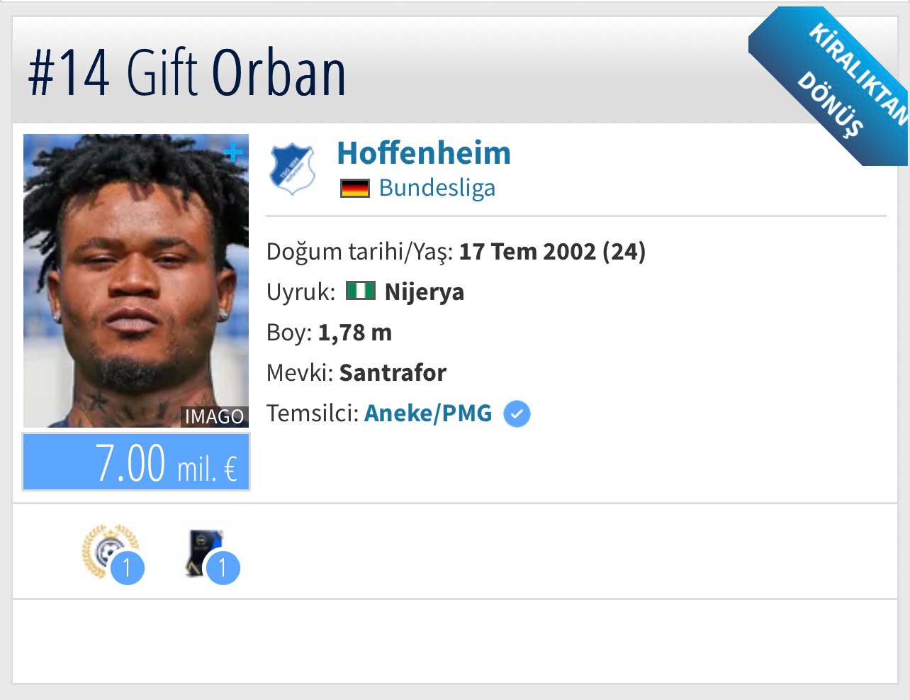 Amedspor’dan Nijeryalı forvet: Gift Orban'la anlaştı!