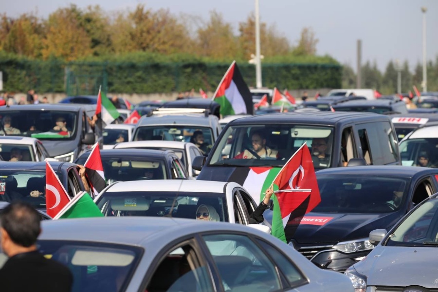 İsrail’in Gazze Şeridi’nde devam eden saldırılarına dikkat çekmek için Bosna