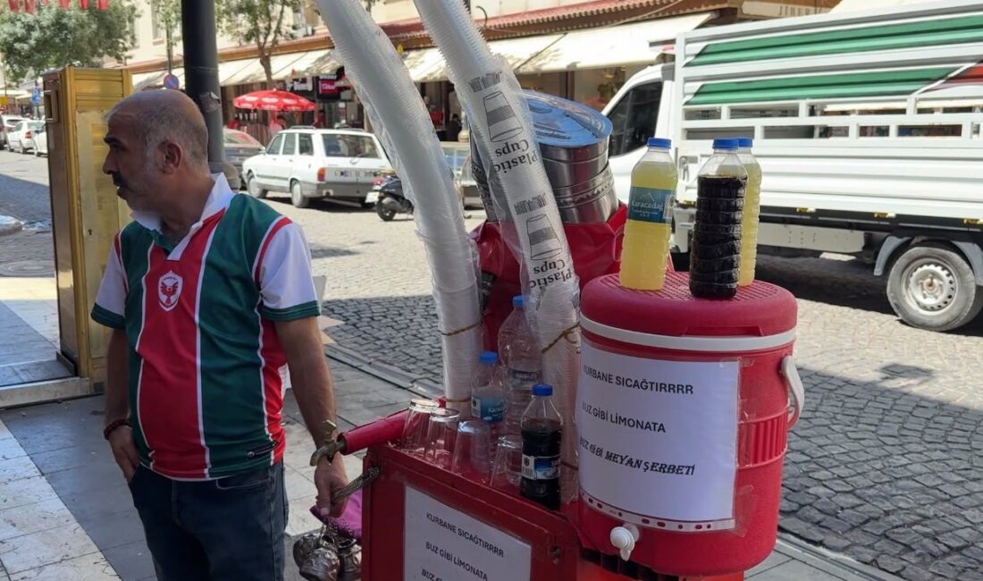 Diyarbakır'da 40 dereceyi bulan sıcaklarda vatandaşların rağbet gösterdiği meyan kökü
