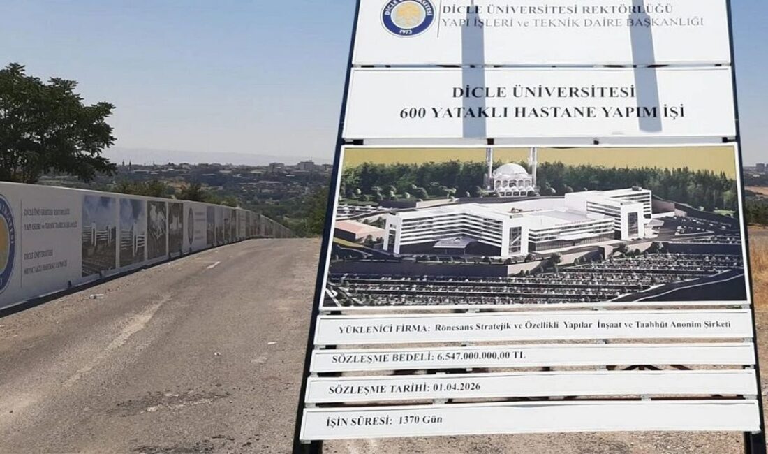Diyarbakır ve bölgenin en büyük sağlık tesislerinden olacak 600 yataklı