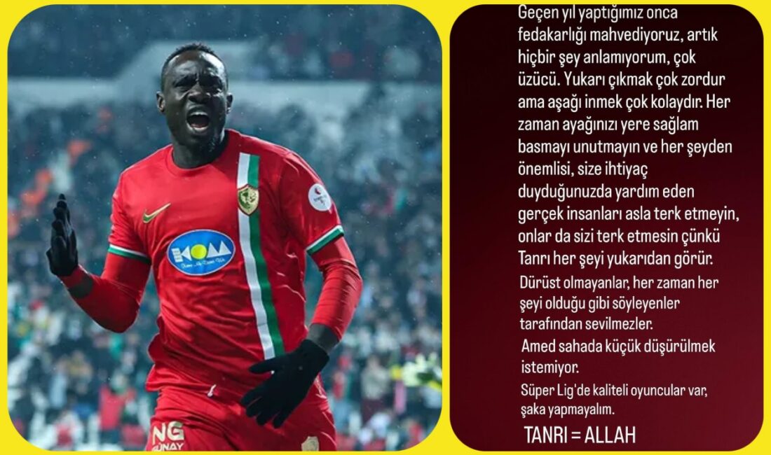 Amedspor'un şampiyonluğunda önemli paya sahip  oyuncularından Mbaye Diagne ile
