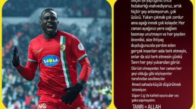Amedspor'un şampiyonluğunda önemli paya sahip  oyuncularından Mbaye Diagne ile