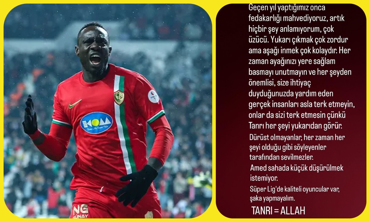 Amedspor'un şampiyonluğunda önemli paya sahip  oyuncularından Mbaye Diagne ile
