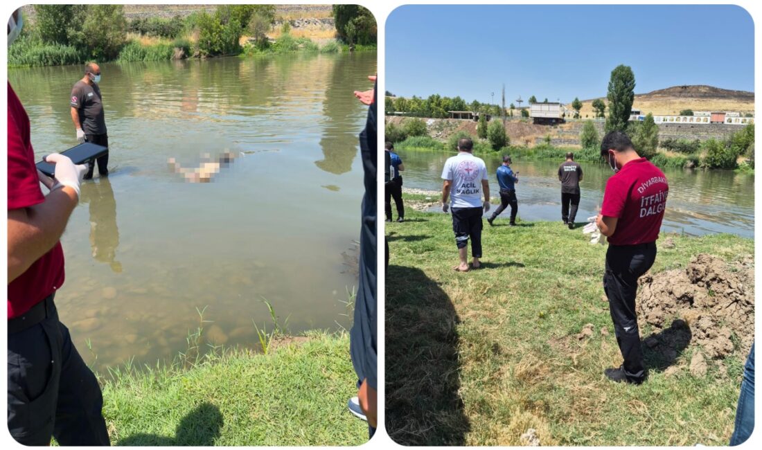 Diyarbakır'ın merkez Sur ilçesinde Dicle Nehri'nde bir kişinin cansız bedeni