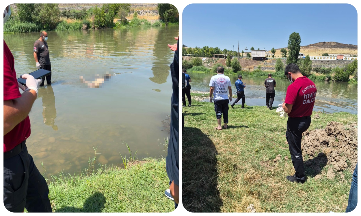 Diyarbakır'ın merkez Sur ilçesinde Dicle Nehri'nde bir kişinin cansız bedeni