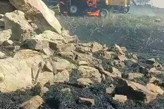 Diyarbakır'da biçerdöver henüz bilinmeyen bir nedenle alev aldı. Olayda ölen