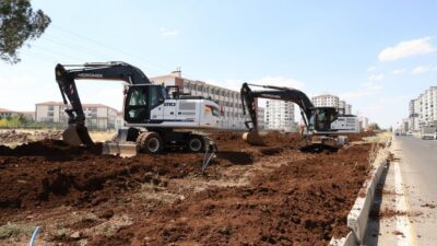 Diyarbakır Büyükşehir Belediyesi, Yenişehir ilçesi Ali Gaffar Okan Bulvarı’nda yürüttüğü