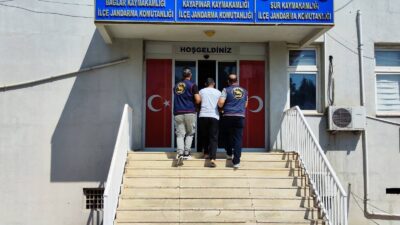 Diyarbakır'da jandarma ekiplerince düzenlenen operasyonlarda haklarında kesinleşmiş hapis cezası bulunan