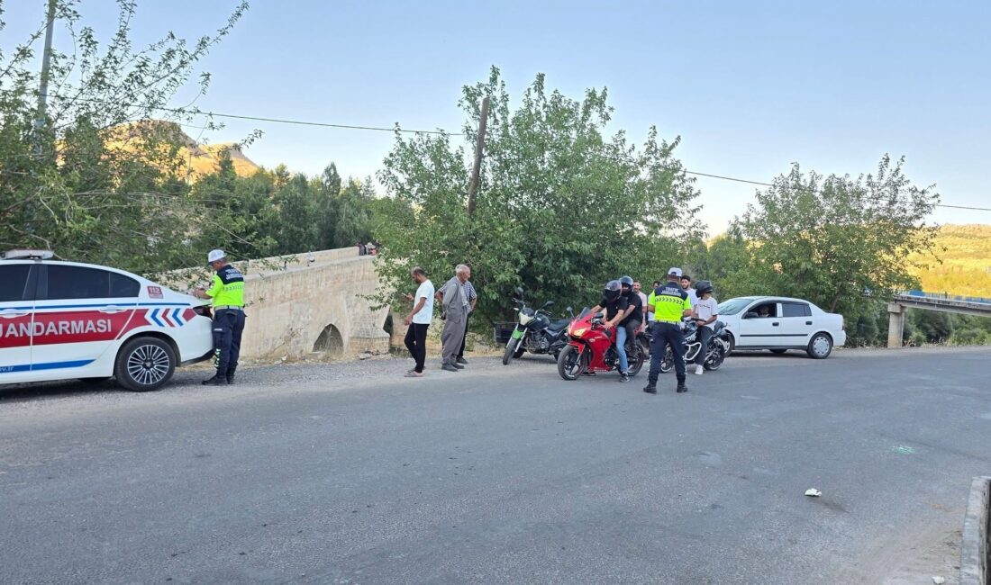 Diyarbakır'ın Çermik ilçesinde, jandarma ekipleri tarafından trafik denetimi gerçekleştirildi.