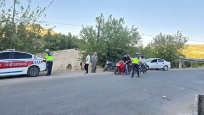 Diyarbakır'ın Çermik ilçesinde, jandarma ekipleri tarafından trafik denetimi gerçekleştirildi.