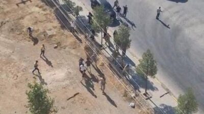 Diyarbakır’ın Ergani ilçesinde nizamiye kapısında arazi anlaşmazlığı nedeniyle birbirine giren