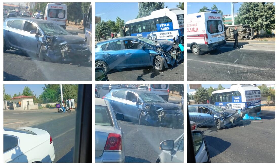 Diyarbakır’da Elazığ yolu üzerinde, Sanayi Sitesi karşısında otomobil ile halk