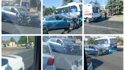 Diyarbakır’da Elazığ yolu üzerinde, Sanayi Sitesi karşısında otomobil ile halk