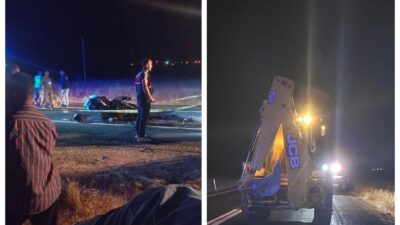 Diyarbakır’ın Dicle ilçesinde, seyir halindeki motosiklet iş makinesine arkadan çarptı.