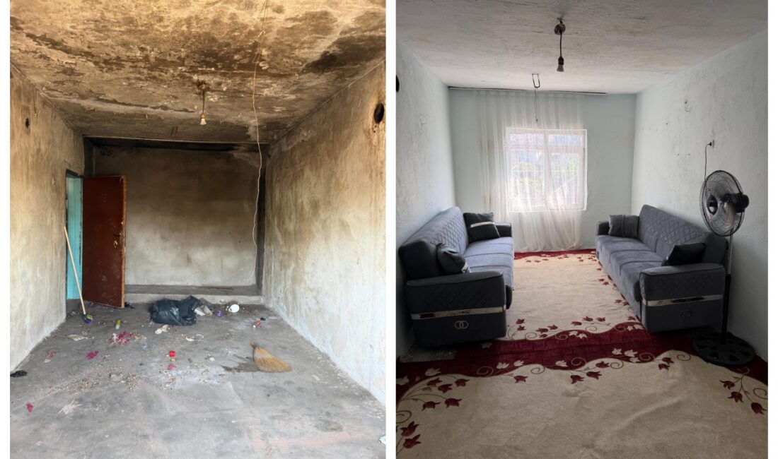 Diyarbakır'da, Eğil Belediyesi, tek başına yaşayan vatandaşın evini elden geçirerek