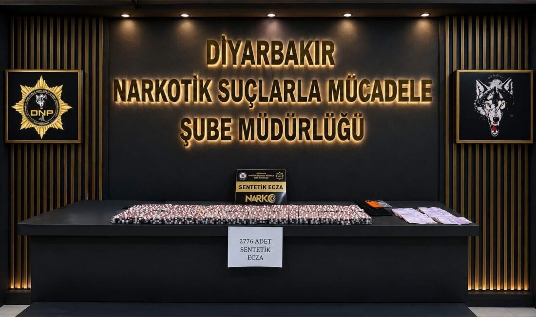 Diyarbakır’ın Bağlar ilçesinde 2 bin 776 adet sentetik ecza maddesi