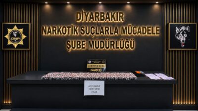 Diyarbakır’ın Bağlar ilçesinde 2 bin 776 adet sentetik ecza maddesi