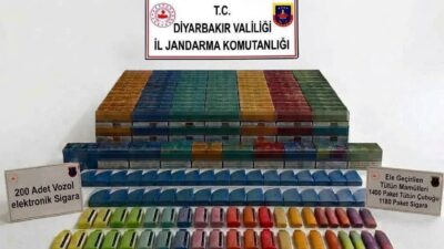 Diyarbakır'da jandarma ekiplerinin yaptığı operasyonlarda çok sayıda gümrük kaçağı ürün
