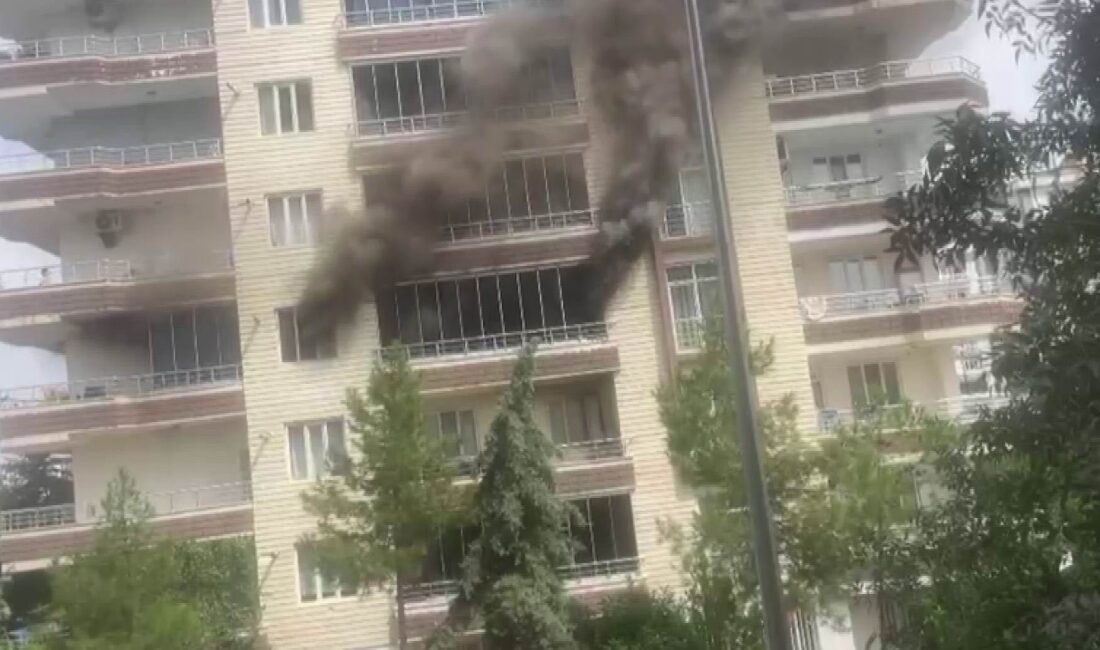 Diyarbakır’ın Bağlar ilçesinde 8 katlı bir apartmanın 3’üncü katındaki evde