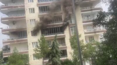 Diyarbakır’ın Bağlar ilçesinde 8 katlı bir apartmanın 3’üncü katındaki evde