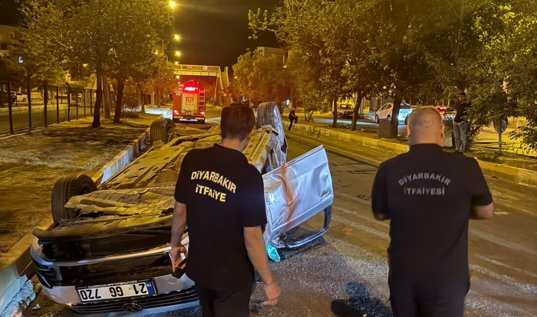 Diyarbakır'ın Ergani ilçesinde otomobilin takla atması sonucu sürücü ağır yaralandı.
