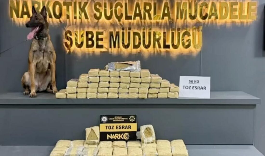 Diyarbakır’da polis ekiplerince düzenlenen operasyonda 56 kilo esrar ele geçirilirken,