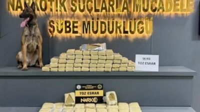 Diyarbakır’da polis ekiplerince düzenlenen operasyonda 56 kilo esrar ele geçirilirken,