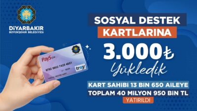 Diyarbakır Büyükşehir Belediyesi, eylül ayı sosyal destek ödemeleri kapsamında SODES