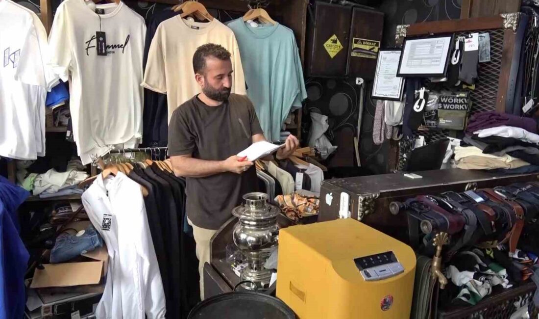 Diyarbakır’ın Yenişehir ilçesinde giyim dükkanı işleten bir esnaf, belediye görevlilerinin