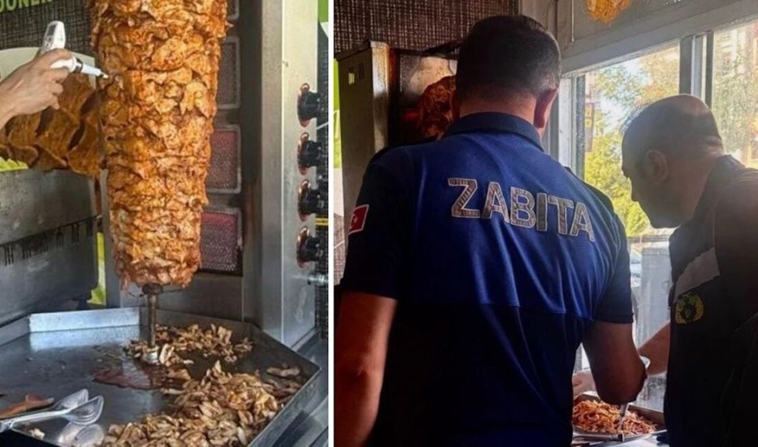 Diyarbakır’ın Bağlar ilçesinde zabıta ekipleri, bir döner salonunda 1 ton