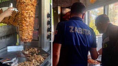 Diyarbakır’ın Bağlar ilçesinde zabıta ekipleri, bir döner salonunda 1 ton